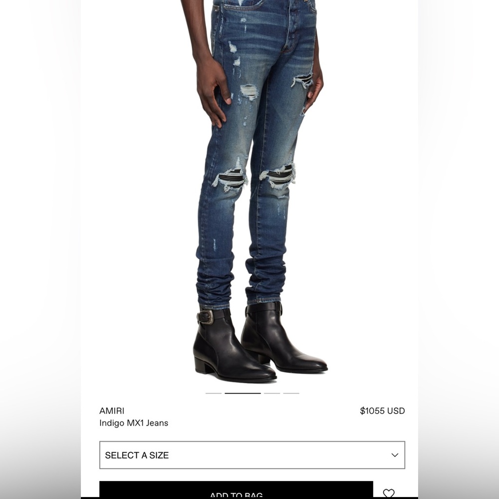 Amiri Mx1 36x32 indigo